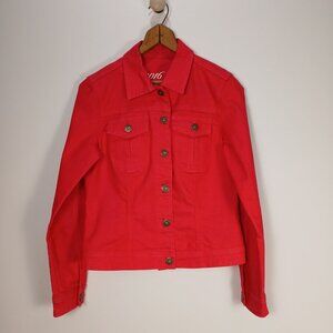 ​Veste Denim Rouge 2016 by Parasuco Femme Small | Red Jean Jacket Women's S